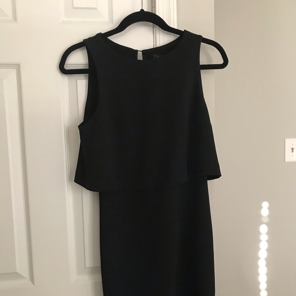 Black Dress — with cape overlay